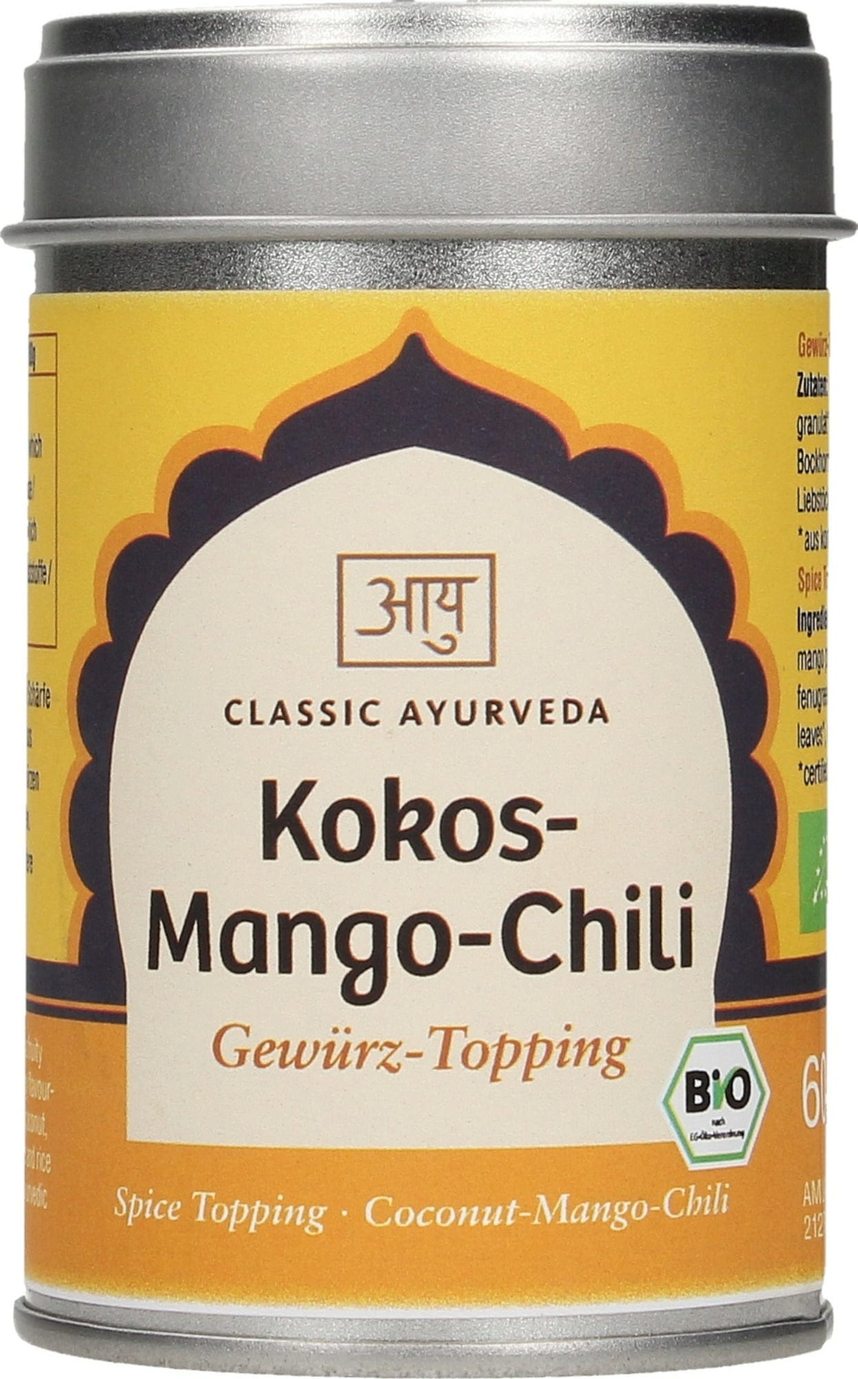 Classic Ayurveda Bio Kokos Mango Chili, 60 g