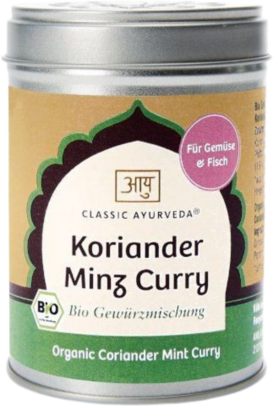 Classic Ayurveda Organiczne curry miętowe z kolendrą, 80 g