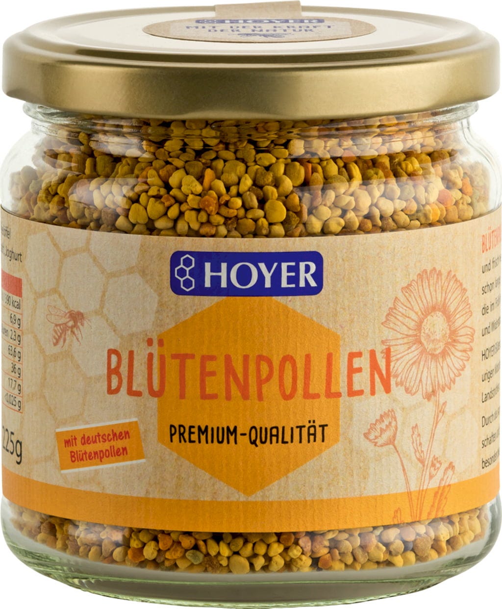 HOYER Pyłek pszczeli premium, 225 g