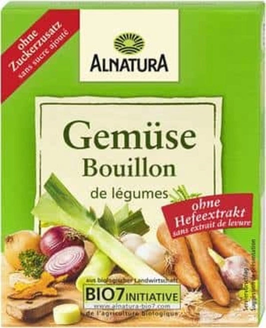 Alnatura Bio bulion warzywny bez drożdży w kostkach, 66 g