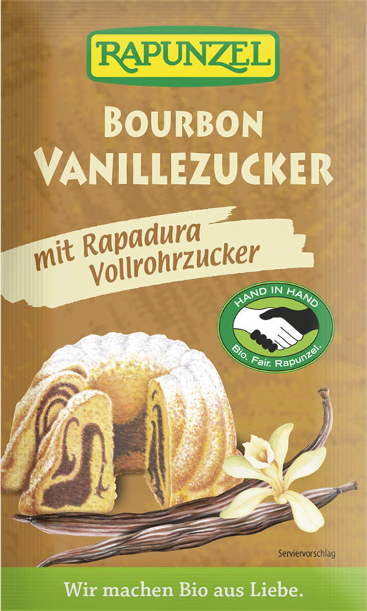 Rapunzel Bio cukier waniliowy Bourbon z cukrem Rapadura, 8 g