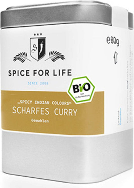 Spice for Life Bio Curry Spicy - pikantne indyjskie kolory, 80 g
