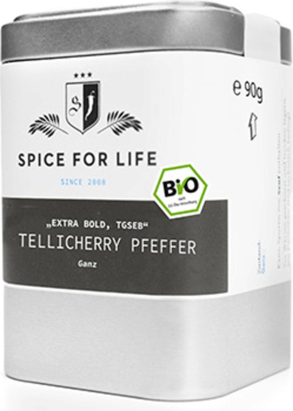 Spice for Life Organiczny pieprz Tellicherry (cały) - Extra Bold, TGSEB, 90 g