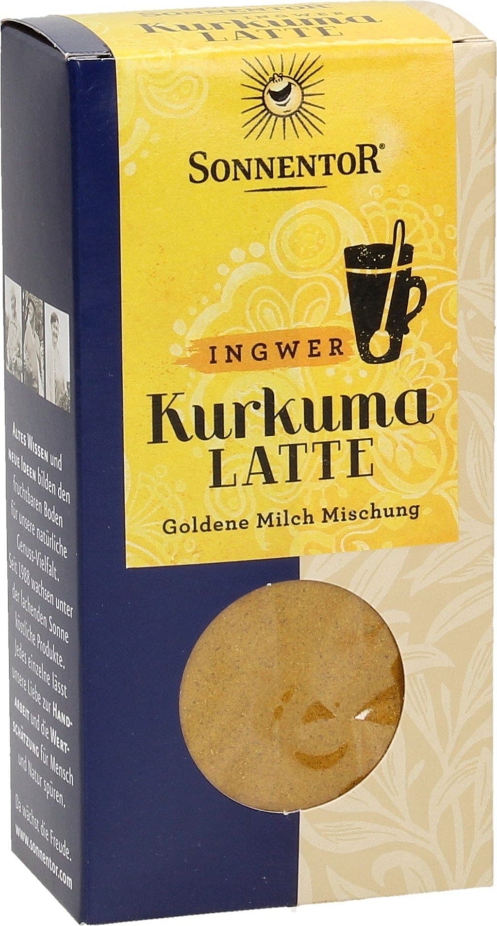 Sonnentor Kurkuma-Latte Imbir, Opakowanie, 60 g